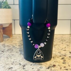 🖤🦇 Stanley cup charm witch bitc Halloween tarot cards beetlejuice handma…
